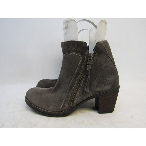 Taos Womens Size 39 EUR Brown Suede Zip Heeled Ankle Fashion Boots Bootie - Picture 1 of 11